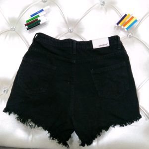 Ripped Denim Mini Shorts