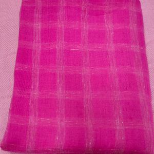 Pink Self Design Stole/Scarf