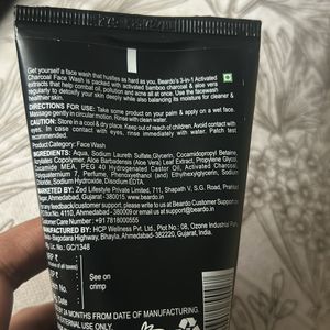 Beardo Activated Charcoal Facewash- 100 ml