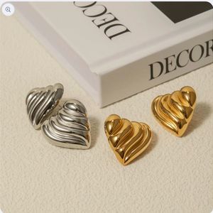 Heart Studs Anti Tarnish Golden