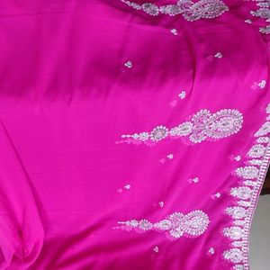 New Without Tag Embroidered Saree