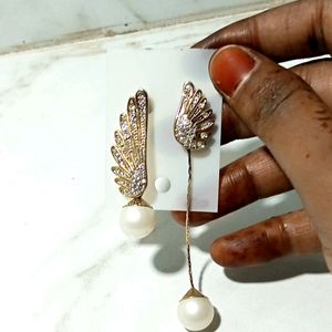 Pearl Wings Earring