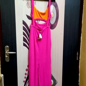 Trendyol Pink And orange colour block Dress