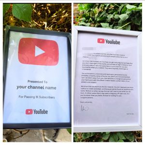 Customisable YouTube Play Button + Yt Certificate