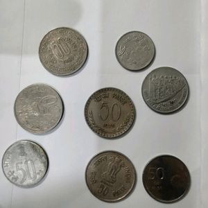 8 Different Types Of Old 50 Paise Coins