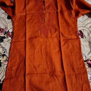 Orange Chicken Kari Kurta