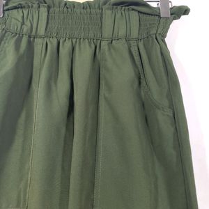 Olive Green High Waist Trouser (Women's)