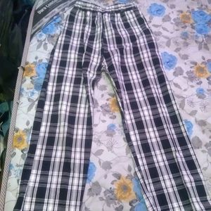 Korean Check Print Women Trousers