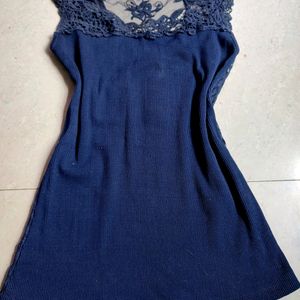 Dark Blue Sleeveless Top