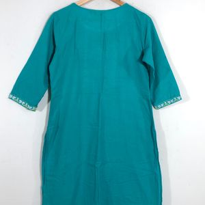 Green Embroidered Kurtas(Women’s)