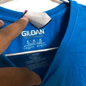Gildan Blue Long Sleeve T Shirt