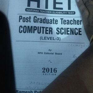 HTET Computer Science Book 2016 Edition Old Book But You Can Prepare Some Topics From It