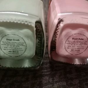 My Glamm Pastel Color Nail Polish (Pink & Green)