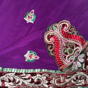 Heavy Embroidery Saree For Women