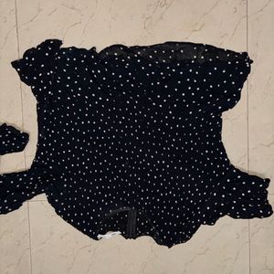 Black Polka Dot  Top