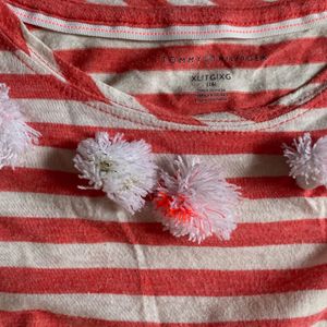 Soft Pom Detail T-shirt