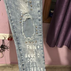 Blue Distress Deal Jeans