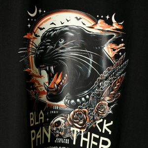 Tshirt With Black Panther Graphic Print