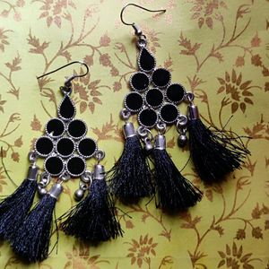 Black Oxidised Earrings