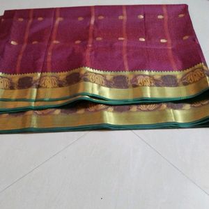 Beautiful Lotus Zari Border New