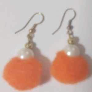 Orange Light Weight Eariings Brand New