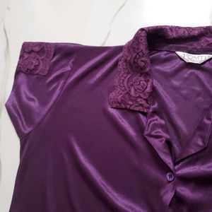 Solid Purple Nighsuit (Women)