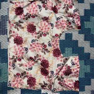 Floral Blouse With Back Zip