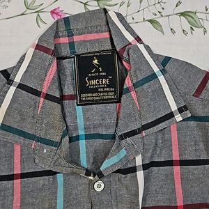 Grey checked Shirt