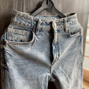 Denim Straight Leg Jeans For Women