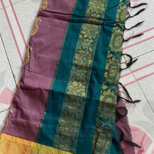 Butta Cotton With Kalamkari