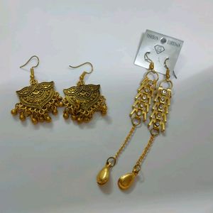 Golden Earring Combo Pack of 2