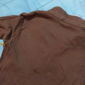 Brown Sleeves Top