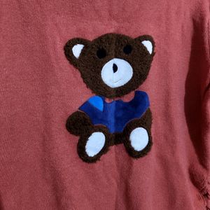 Coral Cozy Teddy Sweatshirt