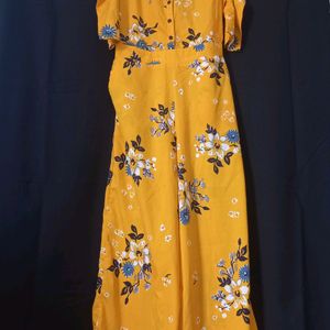 Deewa, Women mustard Yellow & Blue Printed Cold Sh