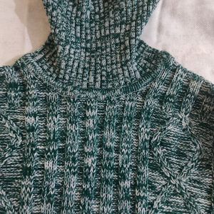 High Neck Green Winter Sweater/Top