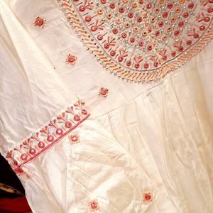 Anarkali Short Frok With Mirror Work