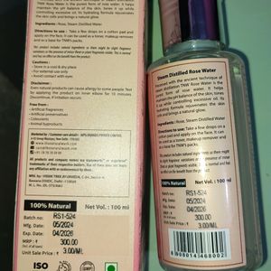 TNW Rose Water Face Toner Mist Makeup Remover