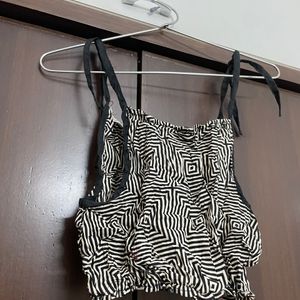 H&M style drawstring crop top