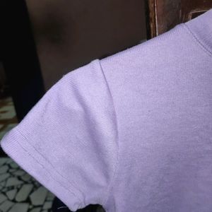 Lavender Zipped Crop Top