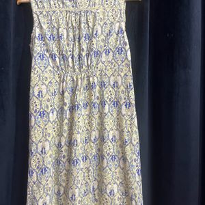 Cotton Lemon Colour Dress