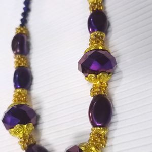 Golden Purple and White Neck Chains Combo