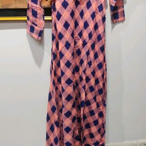 Brand New Unused Checkered Maxi Dress