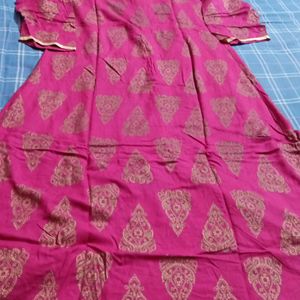 Beautiful Pink Soft Breathable Kurti.