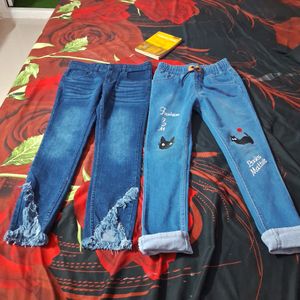 Set Of 2 Kids girls Jeans, completely Unused