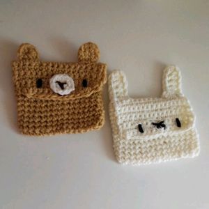 Cute Crochet Pouch Or Earphone Case