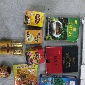 Puja Item Tika ,  Roli Kalawa, Dhoop, Guggal, Itra