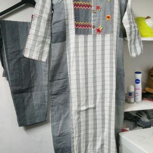 Grey Kurta With Pant