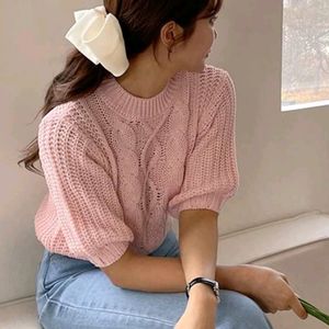 Pink Knitted Top