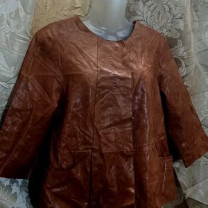 VTG 80s Anne Klein Leather Jkt