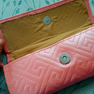 Brand New Peach Clutch